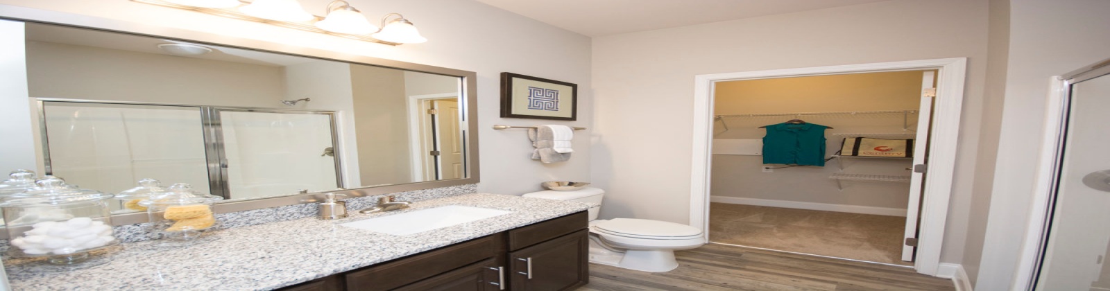 Walk-In Showers, Garden Tubs in Select Units, Tile Backsplashesh