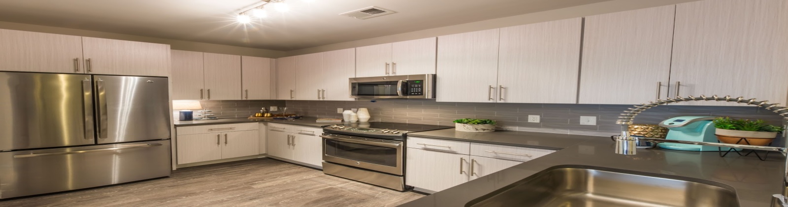Quartz Countertops, Stainless Steel Appliances, Wood Styled Flooring
