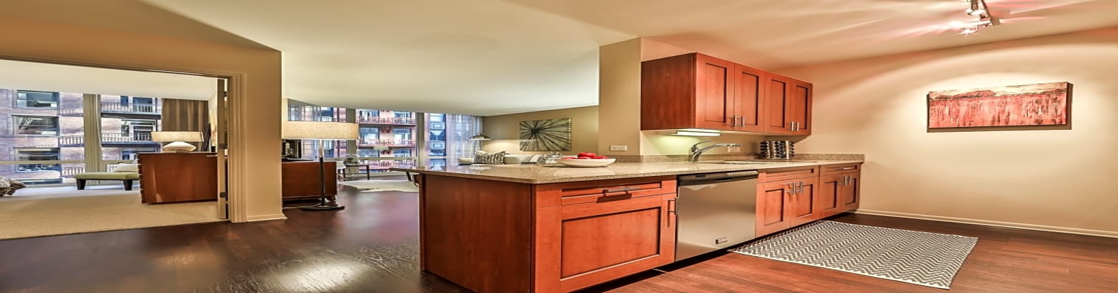 Stainless Steel Appliances, Rich Granite Countertops, Cherry Cabinets with Designer Hardware