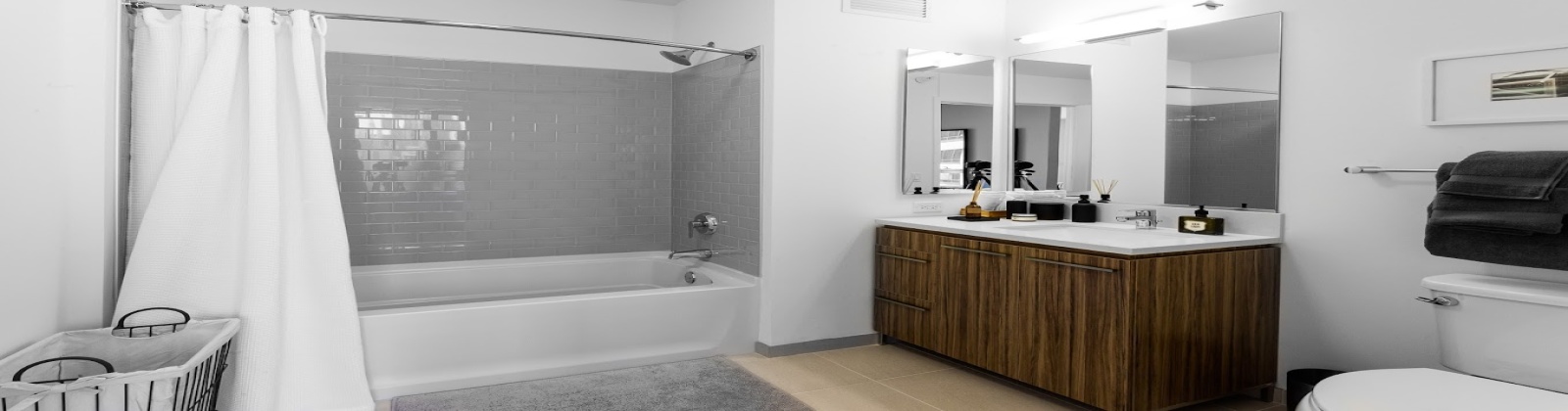 Kohler Bath Features, Under-mount Sink, Sparkling Flexed White Quartz, Glass Tile Backsplashes Kohler Bath Features, Under-mount Sink, Sparkling Flexed White Quartz, Glass Tile Backsplashes