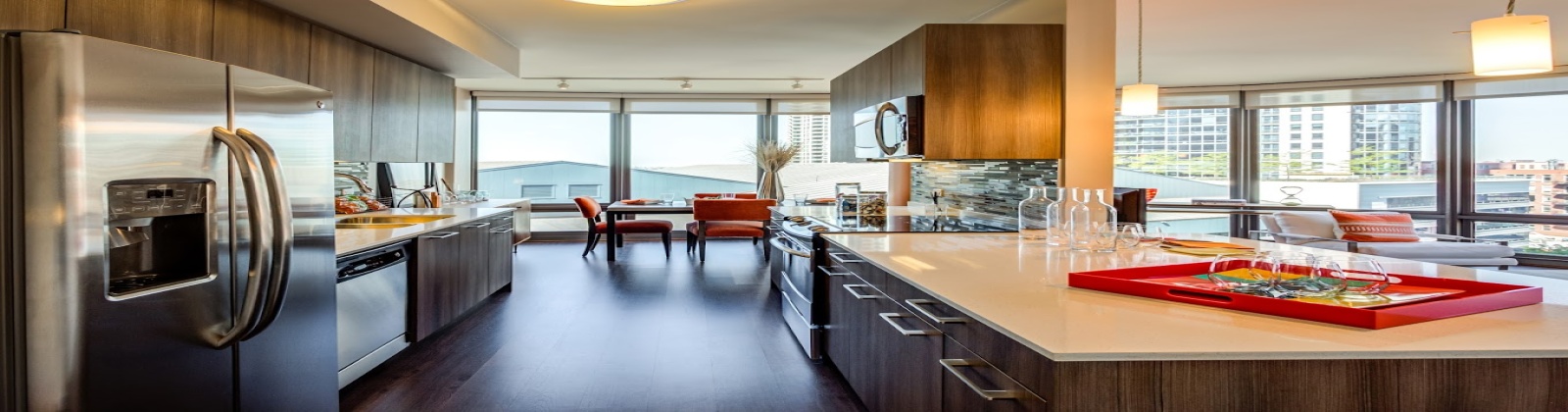 Rich Oak Floors, Snaidero Designer Italian Cabinetry, Stainless Steel Appliances, Energy Star Appliances Rich Oak Floors, Snaidero Designer Italian Cabinetry, Stainless Steel Appliances, Energy Star Appliances