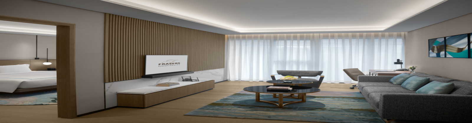 Separate Living and Bedroom areas 