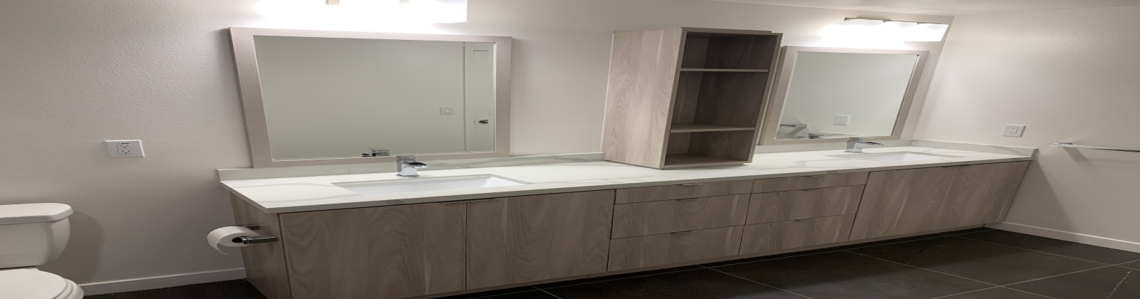 Glass enclosed walk-in shower and oversized tub Glass enclosed walk-in shower and oversized tub