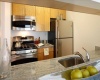 Stainless steel appliances, hard surface flooring Stainless steel appliances, hard surface flooring