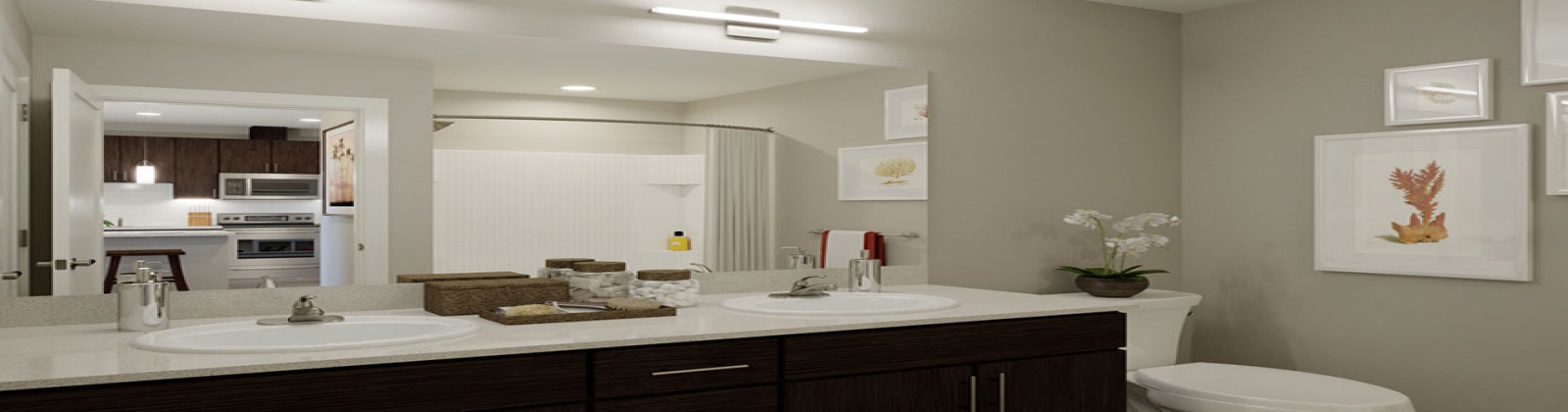 dual vanity, walk in shower with glass enclosure dual vanity, walk in shower with glass enclosure