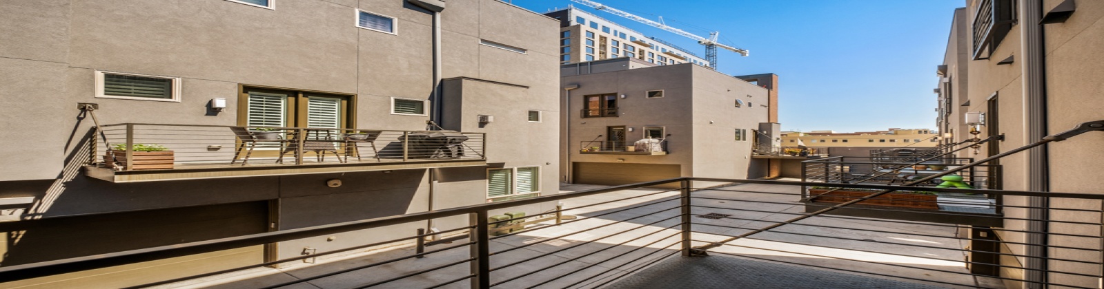 3 Bedroom/3.5 Bathroom property is located just steps away from the hustle and bustle of Downtown Denver.  Features stainless steel appliances, breakfast bar, high end/leather furnishings, fireplace, desk, private balcony, private rooftop deck, and 2-car attached garage.

Property is within walking distance to the Denver Art Museum, Clyfford Still Museum, numerous restaurants, cafes, and shops.  There are multiple yoga studios and fitness centers in the area as well.