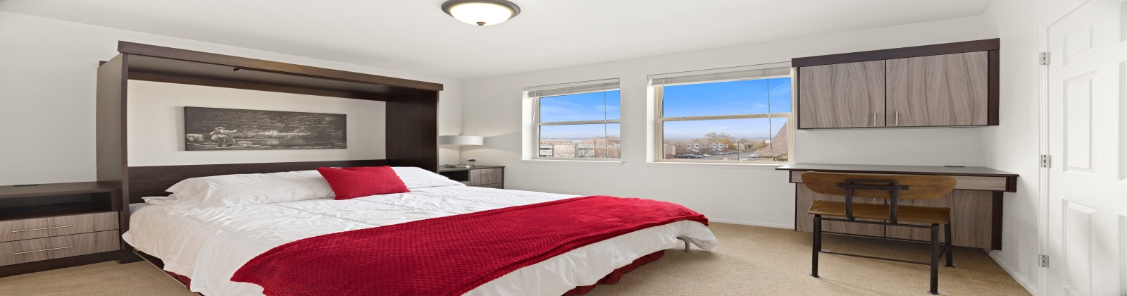 Clean and tastefully decorated 1 Bedroom/2.5 Bath 3-level townhome in Olde Arvada. Features a 2-car attached garage with tandem parking, fireplace, balcony, walk-in closet, and an office area with a desk. The washer and dryer are on the 3rd level.

The Water Tower Village community has a pool, hot tub, and gym.

Water Town Village is located close to RTD light rail, adjacent to Old Town Arvada and shopping center to its south. This area offers restaurants, shopping, specialty shopping, coffee shops, pizza parlors