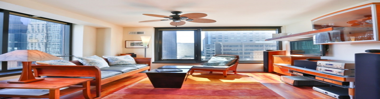 2 Bedroom/2 Bathroom condo at New Montgomery! Features: stainless steel appliances, granite counters, ceiling fan, desk, cherry wood floors, marble tiling, state-of-the art A/V system with surround sound, master with custom built-Italian queen bed and side tables, ensuite bath, walk-in closets, and twin bed that converts into sofa.

Amenities include: 24-hour attendant, bike parking, and roof deck with BBQ, gas fire pit and panoramic city views.

With a 94 Walk Score, this location offers easy access to FiDi, Union Square, the Embarcadero as well as San Francisco\'s world-class sports arenas.
No parking.